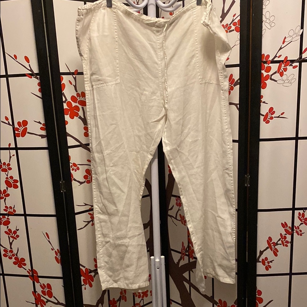 White Casual Pants